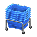 Stacked shopping baskets Blue