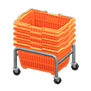 Stacked shopping baskets Orange