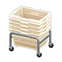 Stacked shopping baskets White