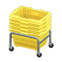Stacked shopping baskets Yellow