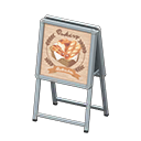 Standing shop sign Bread Sign design Silver
