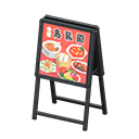 Standing shop sign Chinese food Sign design Black