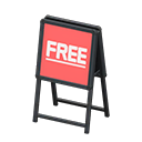 Standing shop sign FREE Sign design Black