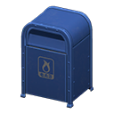 Steel trash can Flammable garbage Signage Blue