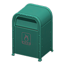 Steel trash can Flammable garbage Signage Green