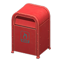 Steel trash can Flammable garbage Signage Red