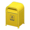 Steel trash can Flammable garbage Signage Yellow