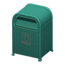 Steel trash can Miscellaneous garbage Signage Green