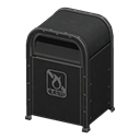 Steel trash can Nonflammable garbage Signage Black