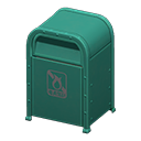 Steel trash can Nonflammable garbage Signage Green