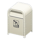Steel trash can Nonflammable garbage Signage White