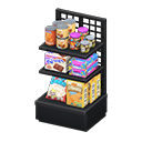 Animal Crossing Store shelf|Imported foods Displayed items Black Image
