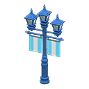 Street lamp with banners Blue Banner color Blue