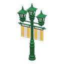 Street lamp with banners Yellow Banner color Green