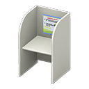 Study carrel Information Posting White