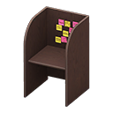 Study carrel Sticky notes Posting Dark brown