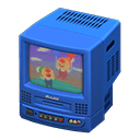 TV with VCR Cartoon Video Blue