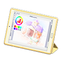 Tablet device Illustration software Screen Yellow