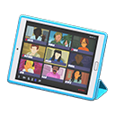Tablet device Online meeting Screen Blue