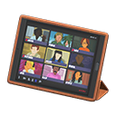 Tablet device Online meeting Screen Brown