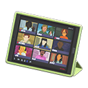Tablet device Online meeting Screen Green