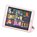 Tablet device Online meeting Screen Pink