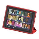 Tablet device Online meeting Screen Red