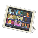 Tablet device Online meeting Screen White