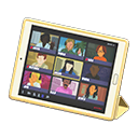 Tablet device Online meeting Screen Yellow