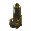 Throne Black Fabric color Gold