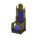 Throne Blue Fabric color Gold