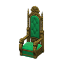 Throne Green Fabric color Gold