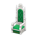 Throne Green Fabric color White