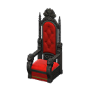 Throne Red Fabric color Black
