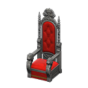 Throne Red Fabric color Silver