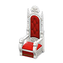 Throne Red Fabric color White