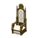 Throne White Fabric color Gold