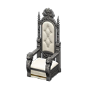 Throne White Fabric color Silver