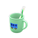 Toothbrush-and-cup set Bus Cup design Green