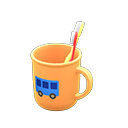 Toothbrush-and-cup set Bus Cup design Orange