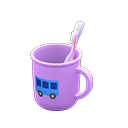 Toothbrush-and-cup set Bus Cup design Purple