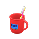 Toothbrush-and-cup set Bus Cup design Red