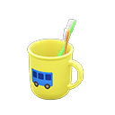 Toothbrush-and-cup set Bus Cup design Yellow