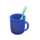 Toothbrush-and-cup set Logo Cup design Blue