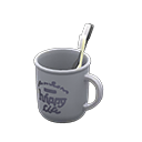 Toothbrush-and-cup set Logo Cup design Gray