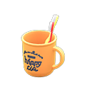 Toothbrush-and-cup set Logo Cup design Orange