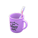 Toothbrush-and-cup set Logo Cup design Purple