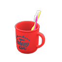 Toothbrush-and-cup set Logo Cup design Red