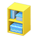 Upright organizer Blue waves Stored-item design Yellow