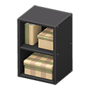Upright organizer Checkered beige Stored-item design Black